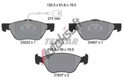 TEXTAR Sada brzdovch destiek TXT 2322201, 2322201