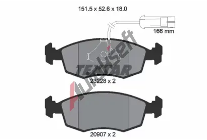 TEXTAR Sada brzdovch destiek TXT 2322702, 2322702