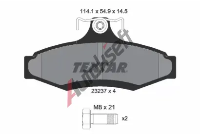 TEXTAR Sada brzdovch destiek TXT 2323701, 2323701