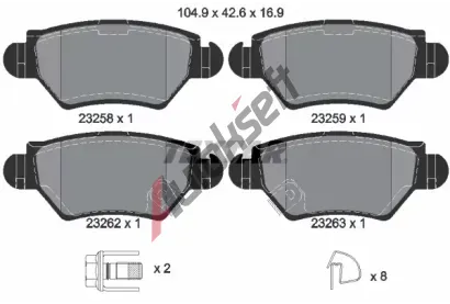 TEXTAR Sada brzdovch destiek TXT 2325803, 2325803