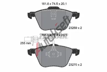 TEXTAR Sada brzdovch destiek TXT 2326903, 2326903