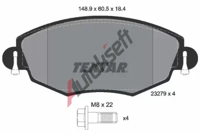 TEXTAR Sada brzdovch destiek TXT 2327904, 2327904