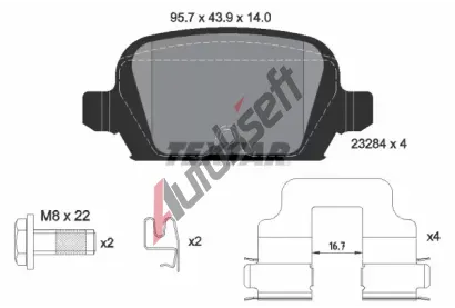 TEXTAR Sada brzdovch destiek TXT 2328404, 2328404