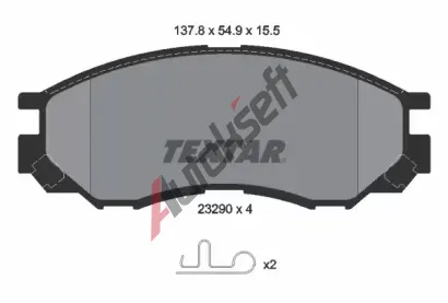 TEXTAR Sada brzdovch destiek TXT 2329002, 2329002