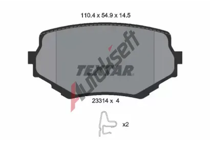 TEXTAR Sada brzdovch destiek TXT 2331401, 2331401