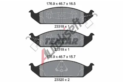 TEXTAR Sada brzdovch destiek TXT 2331801, 2331801