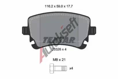 TEXTAR Sada brzdovch destiek Q+ TXT 2332611, 2332611