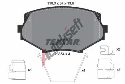 TEXTAR Sada brzdovch destiek TXT 2335404, 2335404