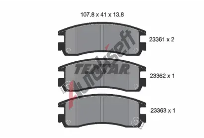 TEXTAR Sada brzdovch destiek TXT 2336101, 2336101