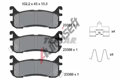 TEXTAR Sada brzdovch destiek TXT 2338704, 2338704