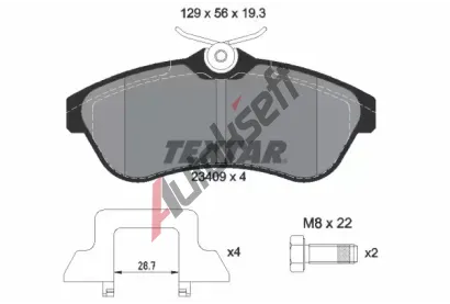 TEXTAR Sada brzdovch destiek TXT 2340902, 2340902