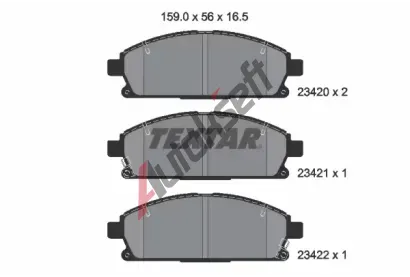 TEXTAR Sada brzdovch destiek TXT 2342001, 2342001