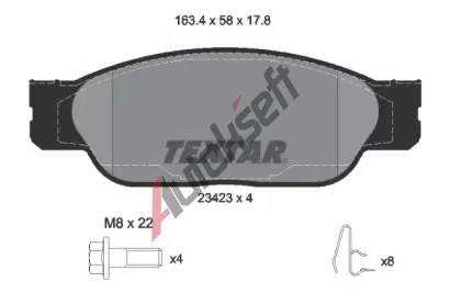 TEXTAR Sada brzdovch destiek TXT 2342301, 2342301