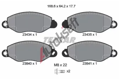 TEXTAR Sada brzdovch destiek kotouov brzdy TXT 2343401, 2343401