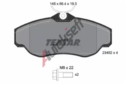 TEXTAR Sada brzdovch destiek TXT 2345201, 2345201