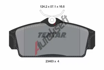 TEXTAR Sada brzdových destiček TXT 2346302, 2346302  TEXTAR Sada brzdových destiček TXT 2346302, 2346302
