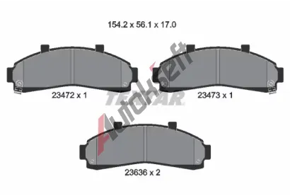 TEXTAR Sada brzdovch destiek TXT 2347201, 2347201