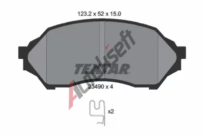 TEXTAR Sada brzdovch destiek TXT 2349002, 2349002