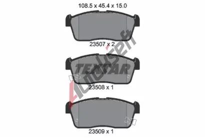 TEXTAR Sada brzdovch destiek TXT 2350701, 2350701