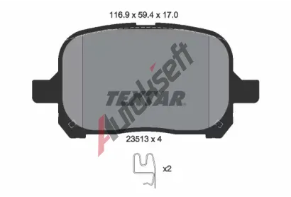 TEXTAR Sada brzdovch destiek TXT 2351302, 2351302