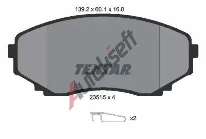 TEXTAR Sada brzdovch destiek TXT 2351501, 2351501