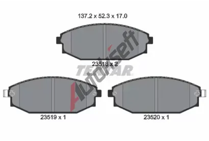 TEXTAR Sada brzdovch destiek TXT 2351801, 2351801