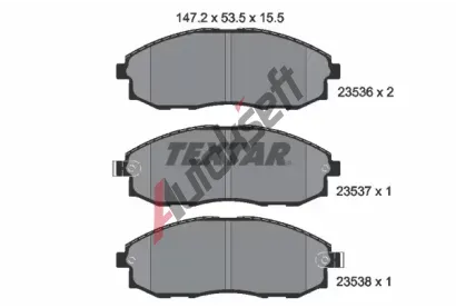 TEXTAR Sada brzdovch destiek TXT 2353601, 2353601