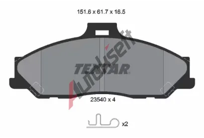 TEXTAR Sada brzdovch destiek TXT 2354001, 2354001