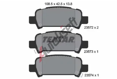 TEXTAR Sada brzdovch destiek TXT 2357202, 2357202