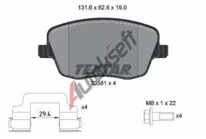 TEXTAR Sada brzdovch destiek TXT 2358101, 2358101