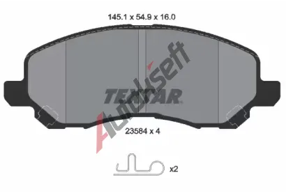 TEXTAR Sada brzdovch destiek TXT 2358403, 2358403