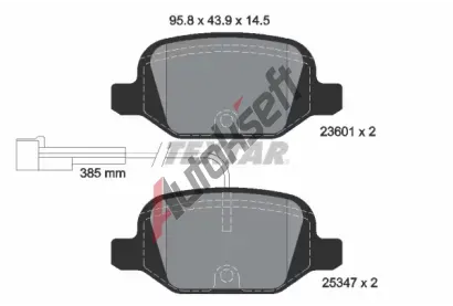 TEXTAR Sada brzdovch destiek Q+ TXT 2360104, 2360104