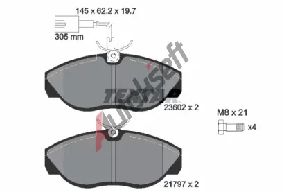 TEXTAR Sada brzdovch destiek TXT 2360201, 2360201