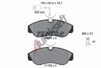 TEXTAR Sada brzdovch destiek TXT 2360301, 2360301