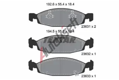 TEXTAR Sada brzdovch destiek TXT 2363101, 2363101