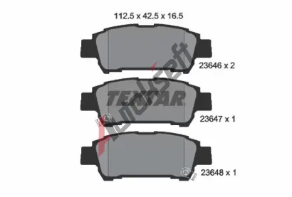 TEXTAR Sada brzdovch destiek TXT 2364601, 2364601