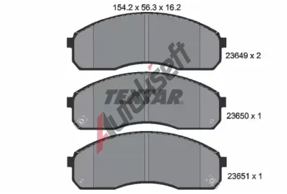 TEXTAR Sada brzdovch destiek TXT 2364901, 2364901