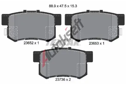 TEXTAR Sada brzdovch destiek TXT 2365201, 2365201