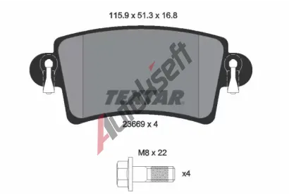 TEXTAR Sada brzdovch destiek TXT 2366901, 2366901