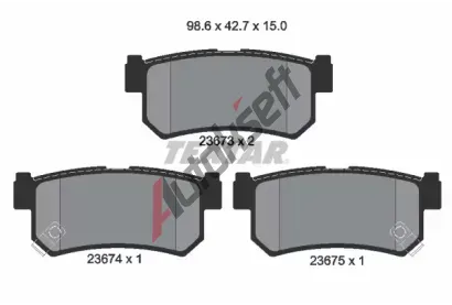 TEXTAR Sada brzdovch destiek TXT 2367301, 2367301