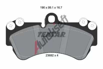 TEXTAR Sada brzdovch destiek epad TXT 2369281, 2369281