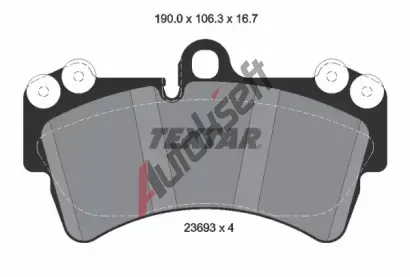 TEXTAR Sada brzdovch destiek TXT 2369302, 2369302