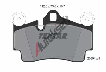 TEXTAR Sada brzdovch destiek TXT 2369402, 2369402