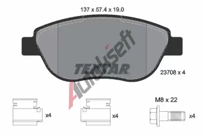 TEXTAR Sada brzdovch destiek TXT 2370803, 2370803