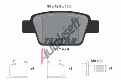 TEXTAR Sada brzdovch destiek TXT 2371401, 2371401