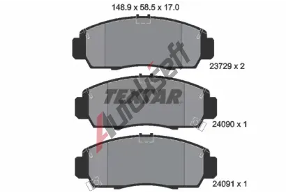 TEXTAR Sada brzdovch destiek TXT 2372901, 2372901