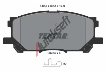TEXTAR Sada brzdovch destiek TXT 2373401, 2373401