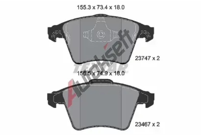 TEXTAR Sada brzdovch destiek TXT 2374701, 2374701