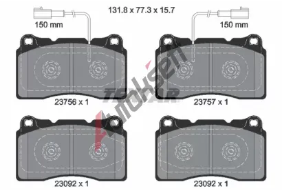 TEXTAR Sada brzdovch destiek TXT 2375601, 2375601