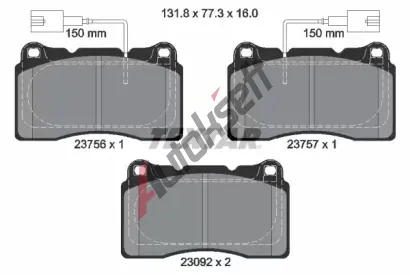 TEXTAR Sada brzdovch destiek TXT 2375603, 2375603